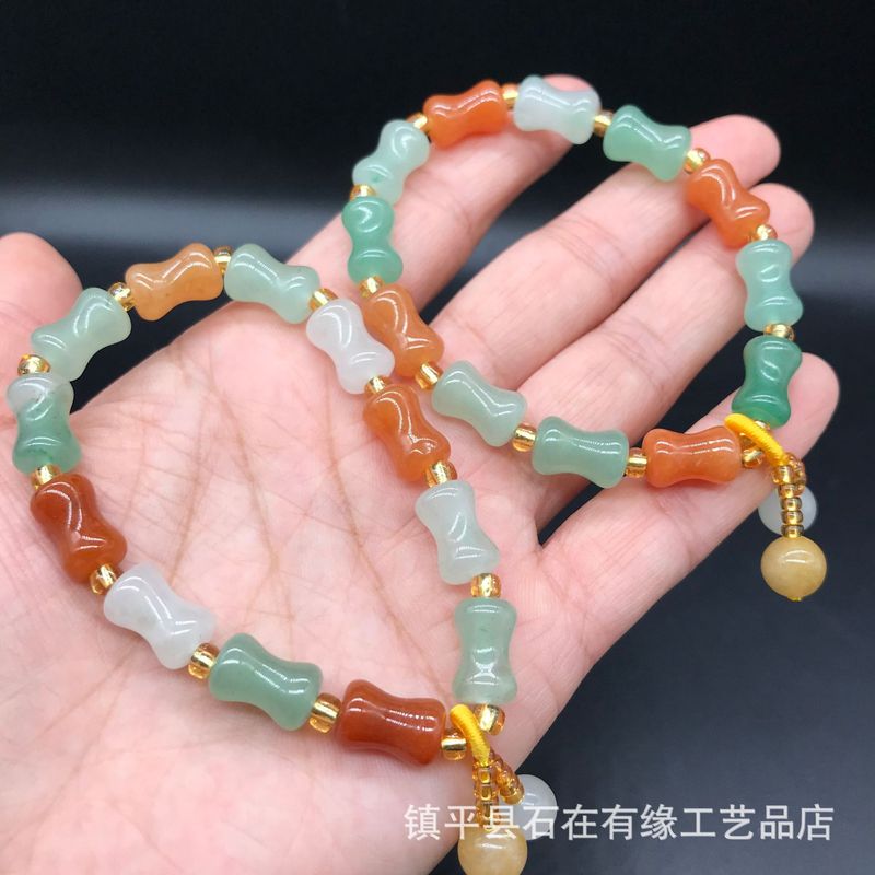 Jewelry & Watches Store - Natural Aventurine Bamboo , Golden Silk
