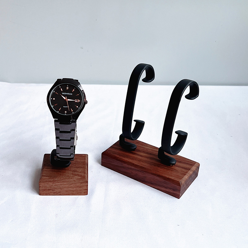 Jewelry And Watches Inc - Wooden C-Shaped Watch Holder Jewelry Organizer
