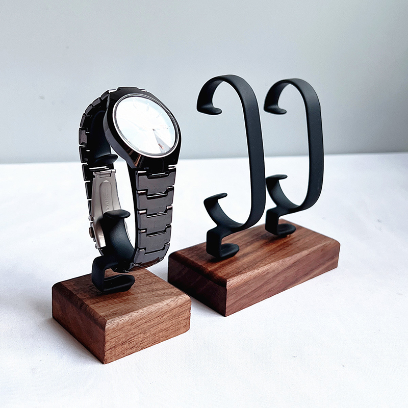 Jewelry And Watches Inc - Wooden C-Shaped Watch Holder Jewelry Organizer