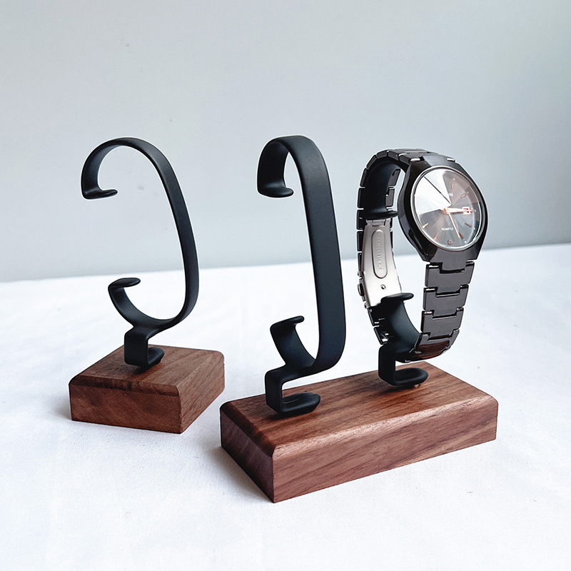 Jewelry And Watches Inc - Wooden C‑Shaped Jewelry Display Stand Solidwood