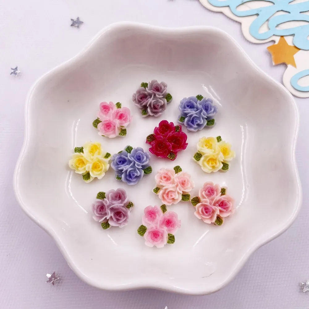 Paradise Jewelry & Watches Llc Miami Photos - 50pcs Resin Mini Colorful Three Leaf