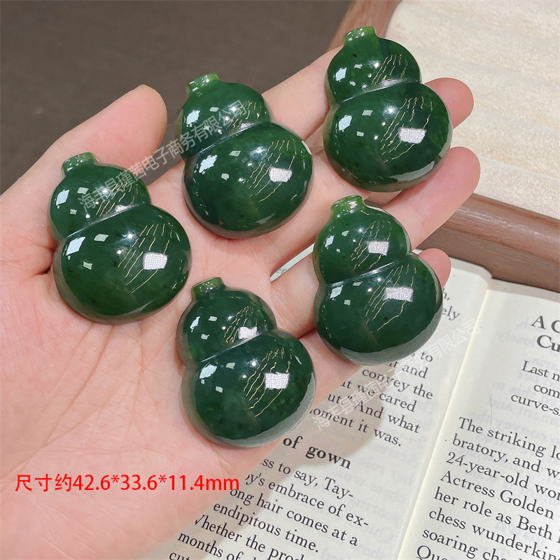 Natural Hetian Jade Gourd Pend - Jewelry & Watches Store ulasan dan harga