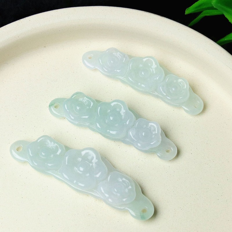 1pc Natural Jadeite Emerald Fl - Jewelry & Watches Store ulasan dan harga