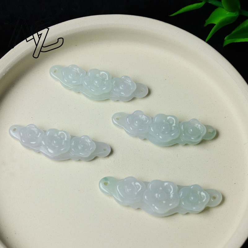 1pc Natural Jadeite Emerald Fl - Jewelry & Watches Store ulasan dan harga
