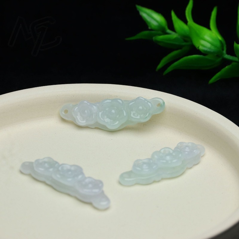 1pc Natural Jadeite Emerald Fl - Jewelry & Watches Store ulasan dan harga