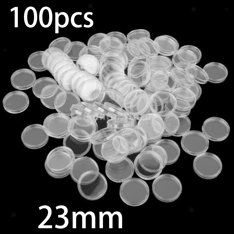 100 Pieces 23mm Clear Round Pl - Collectors Coins Jewelry & Watches Of Smithtown Reviews ulasan dan harga