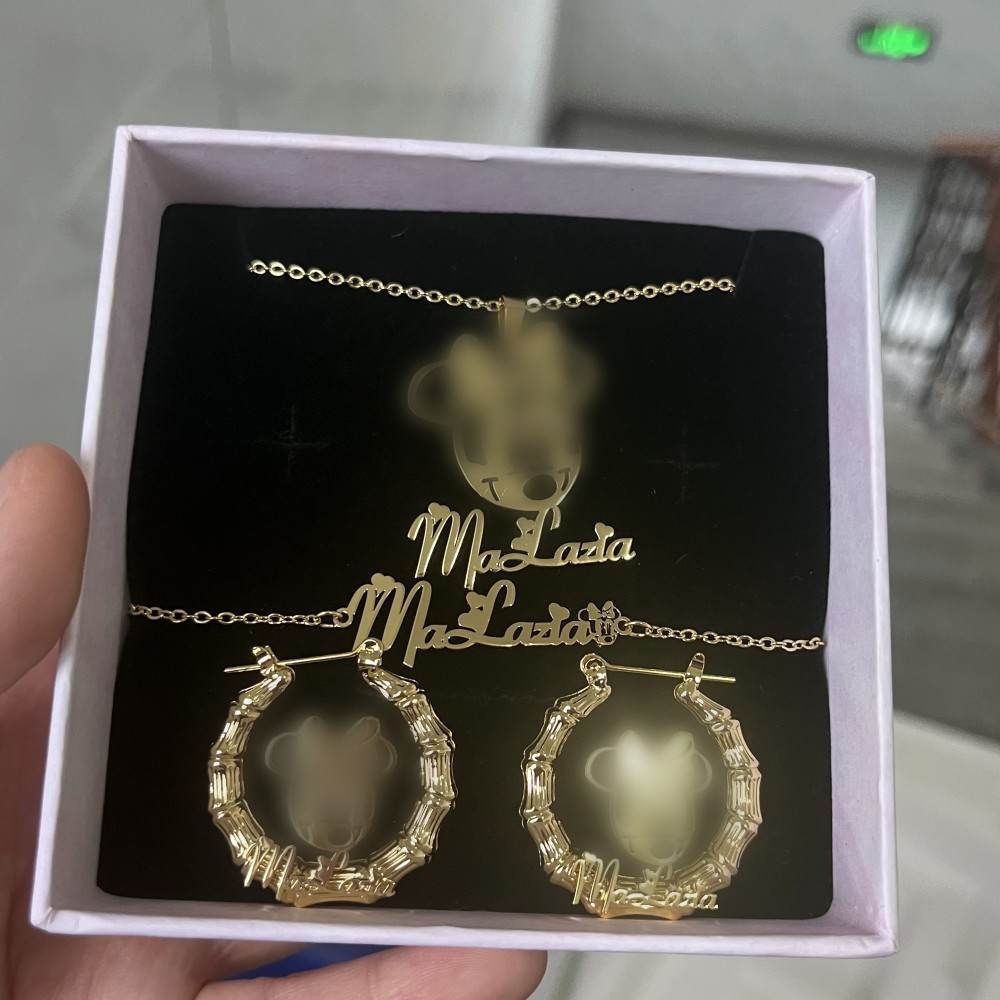 DUOYING Custom Character Jewel - Engraved Name Necklace ulasan dan harga