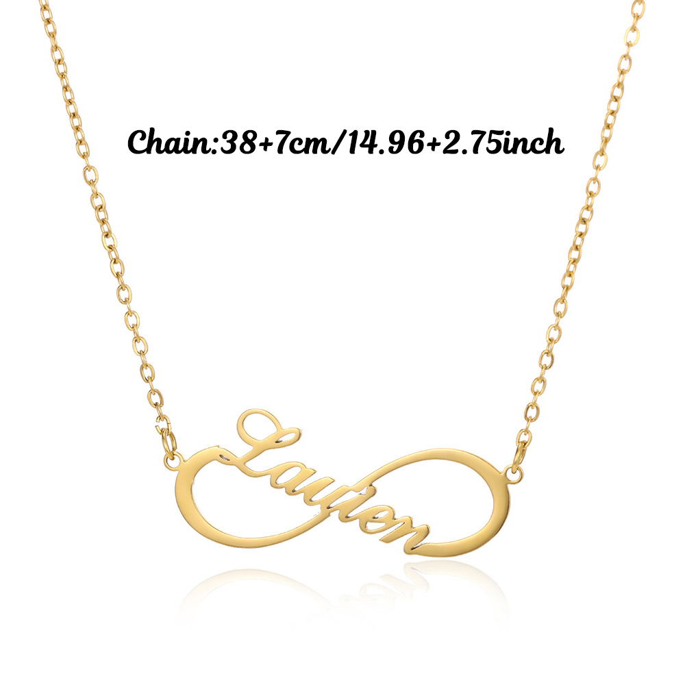 Custom Name Infinity Necklaces - Engraved Name Necklace ulasan dan harga