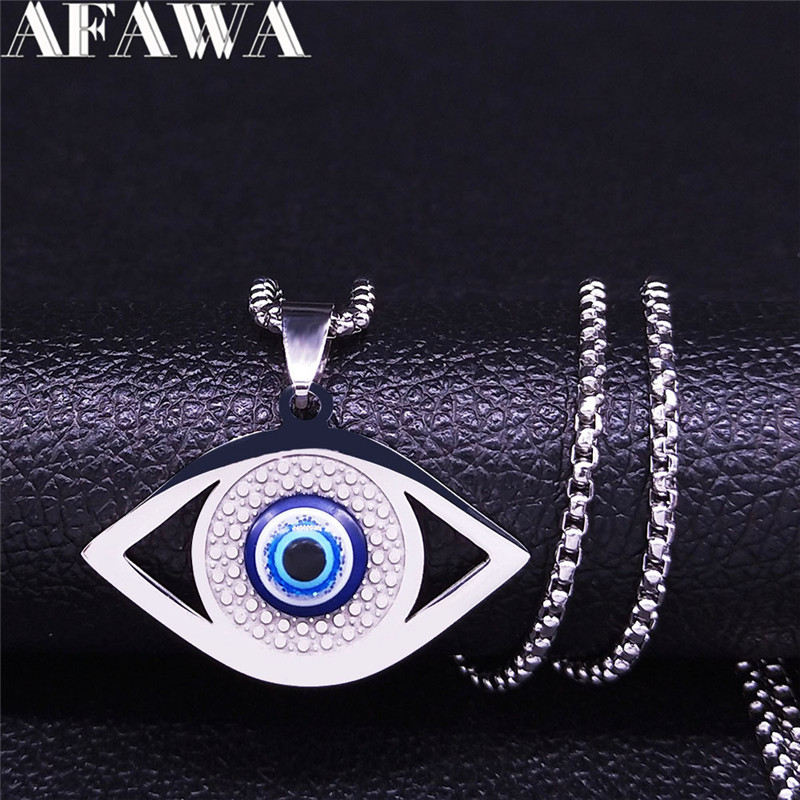 Islam Hamsa Evil Blue Eye Neck - Jewelry & Watches Store ulasan dan harga