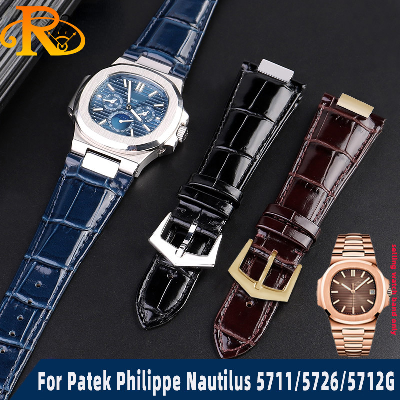 25X13mm notch Genuine Leather  - Patek Philippe Watch Nautilus ulasan dan harga